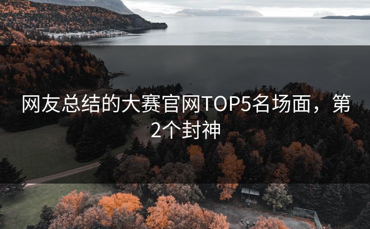 网友总结的大赛官网TOP5名场面，第2个封神